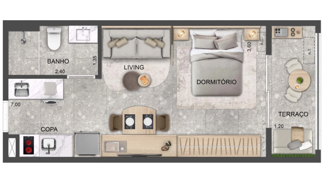 33 m² - Blue Residences