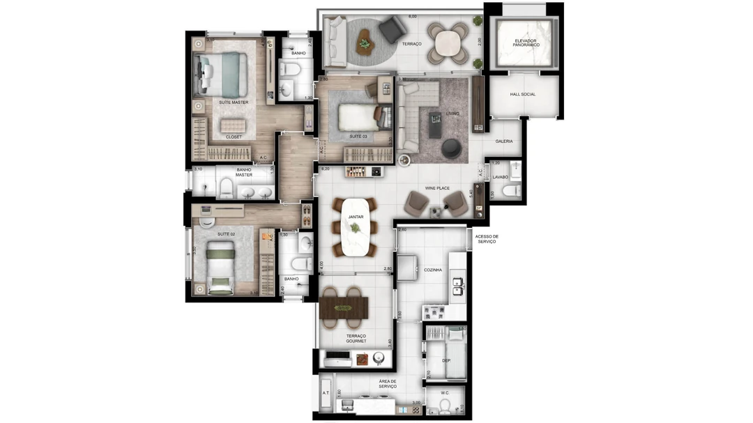 153m² - 3 Suítes